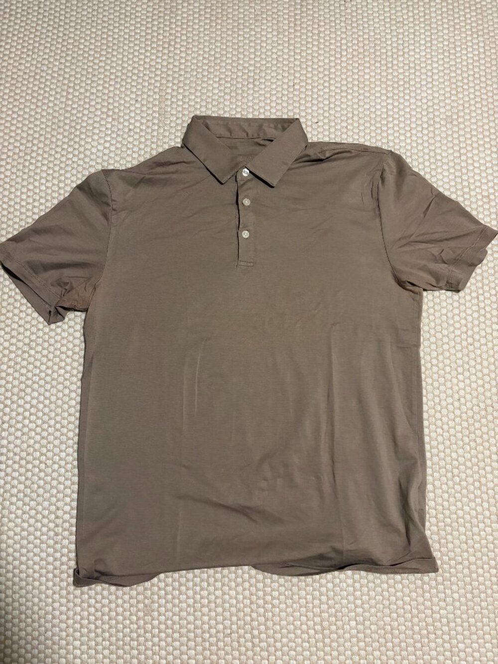 RW&CO Brown Short Sleeve Polo Shirt Men's Medium